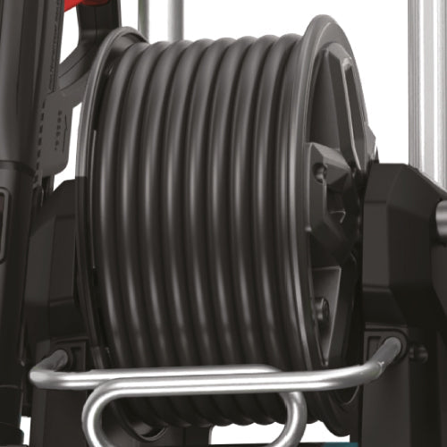 Hose reel with guide frame