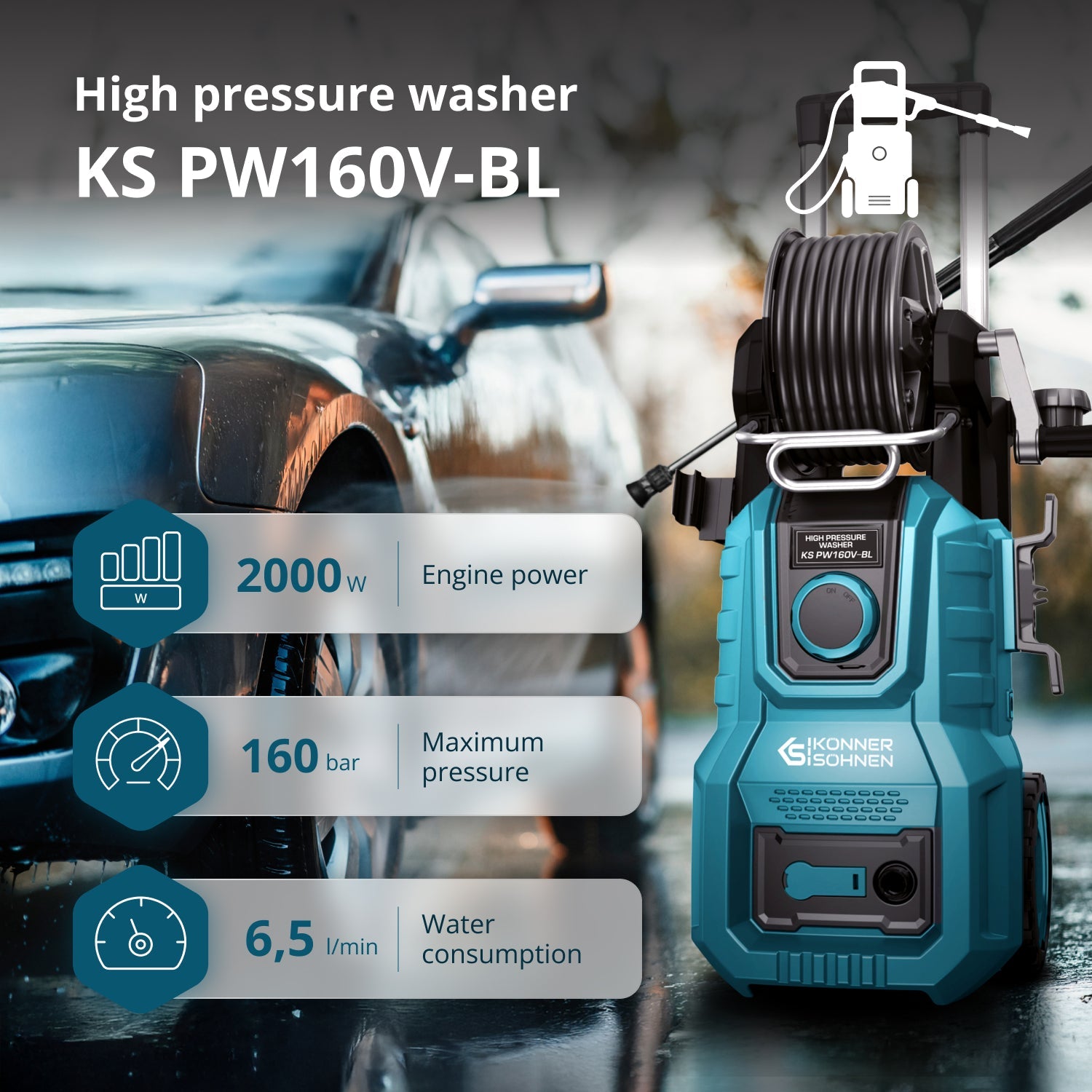 High-Pressure Washer KS PW160V-BL