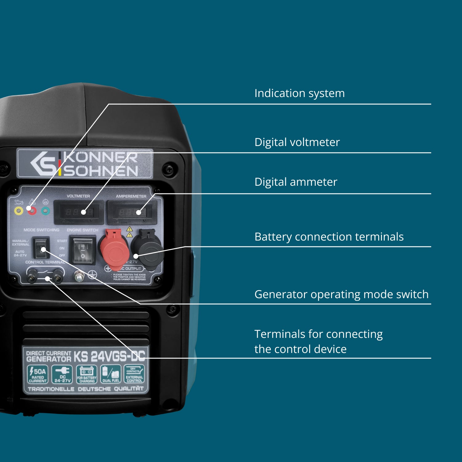 KS 24VGS-DC Constant Voltage Generator with Dual-Fuel System