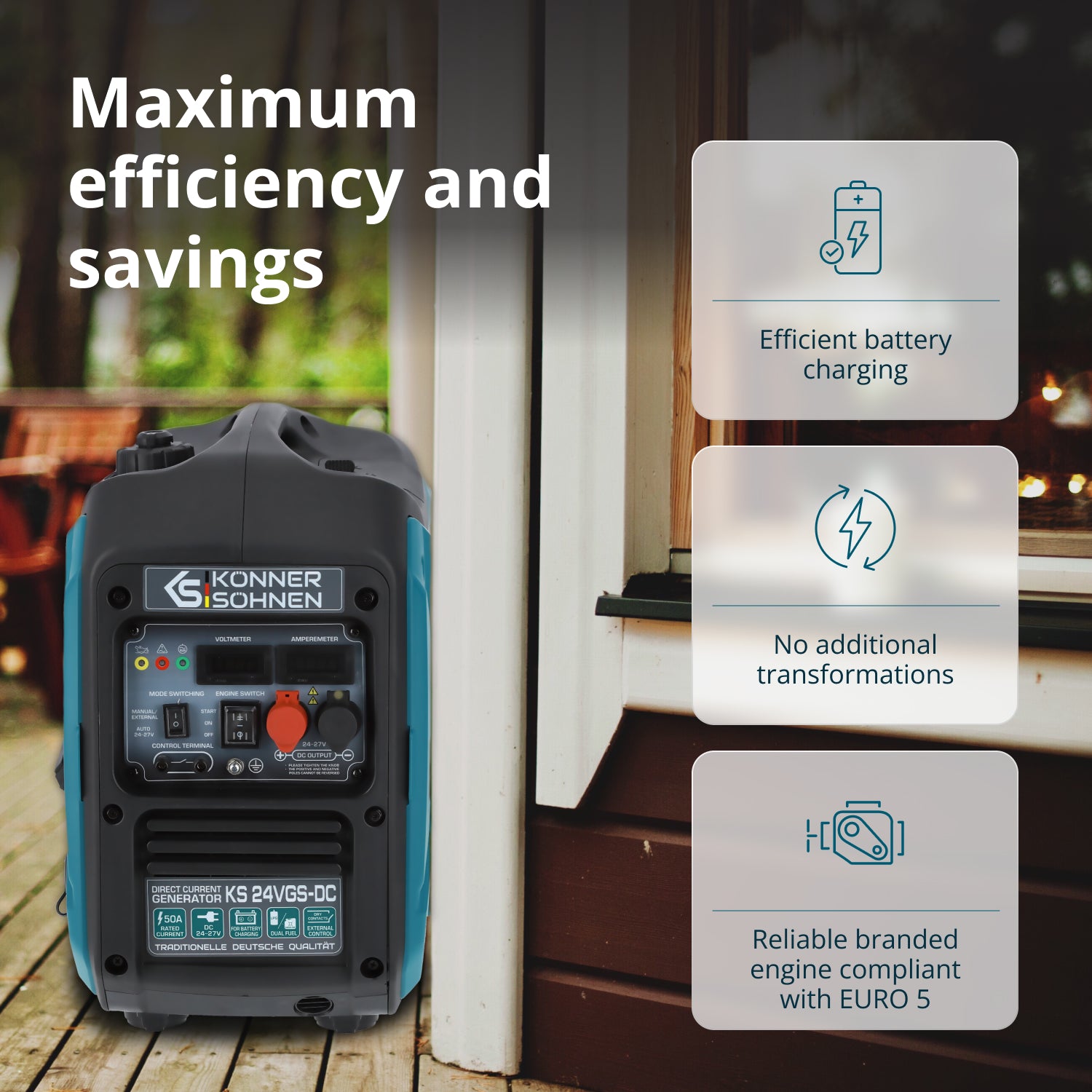 KS 24VGS-DC Constant Voltage Generator with Dual-Fuel System