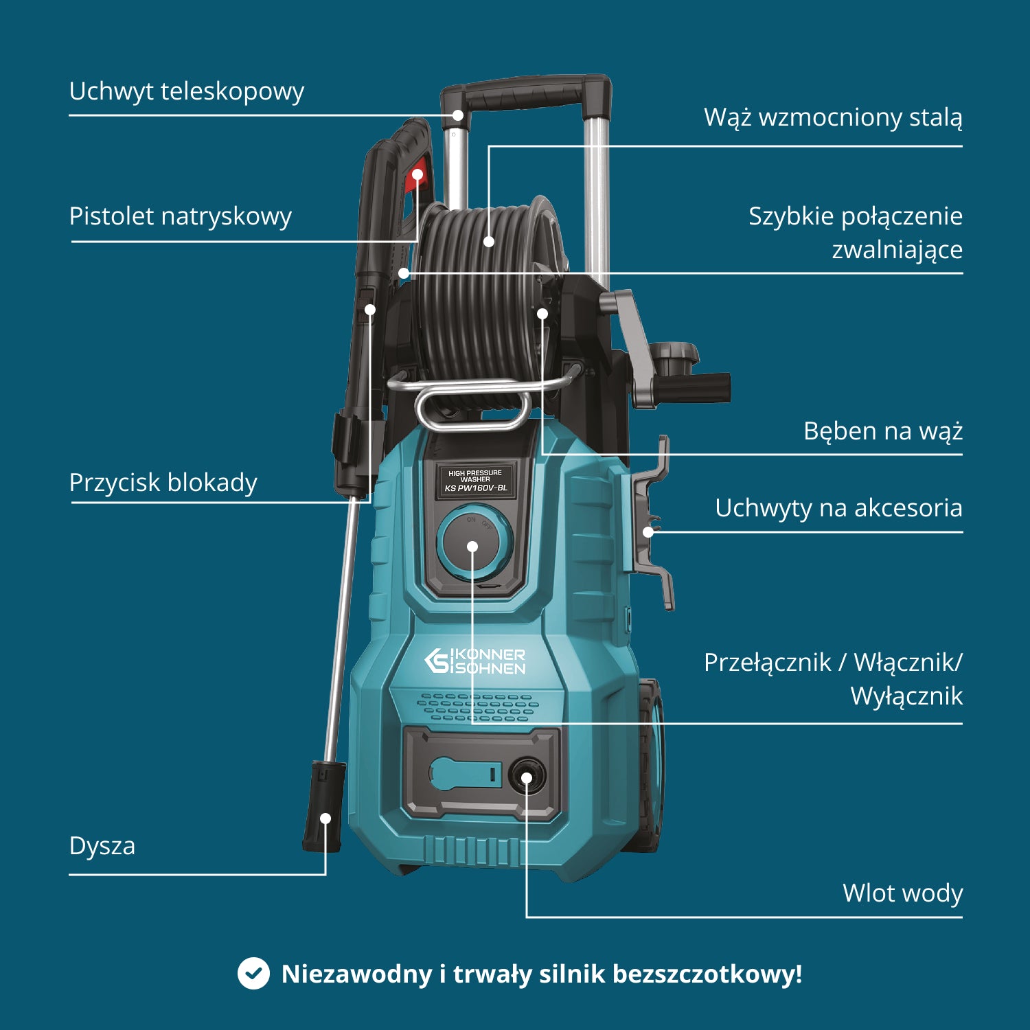 Myjka ciśnieniowa  KS PW160V-BL