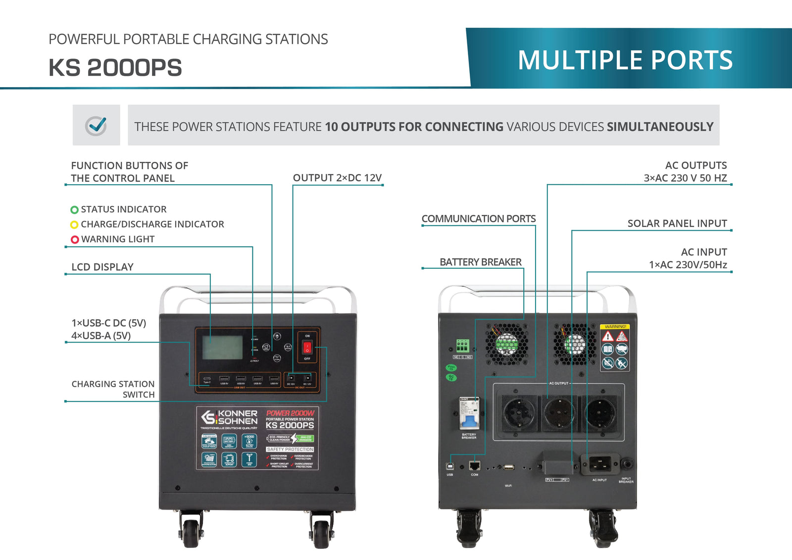 Portable solar power station KS 2000PS