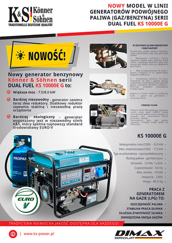 LPG/petrol generator KS 10000E G