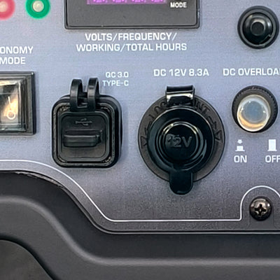 12V ligzda un USB izejas