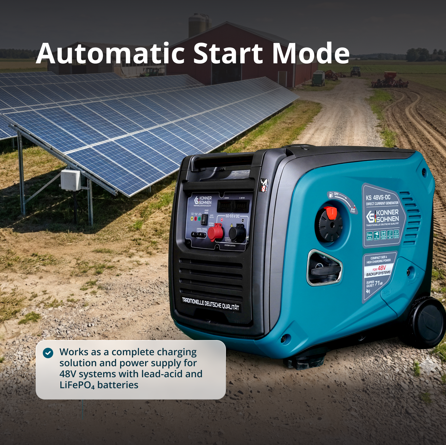 KS 48VS-DC Direct current generator, version 50–55V