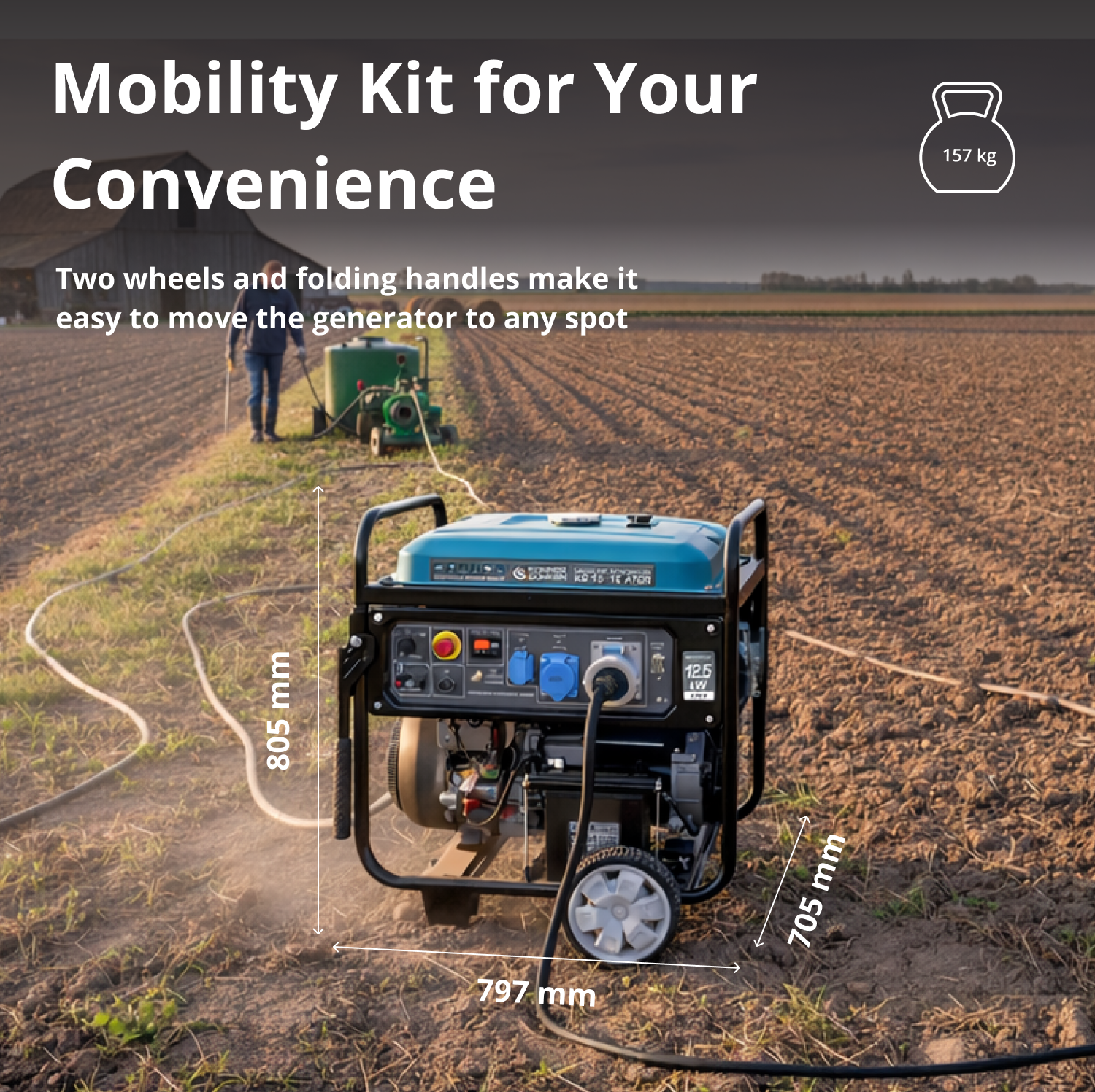 2-cylinders gasoline generator "Könner & Söhnen" KS 15-1E ATSR