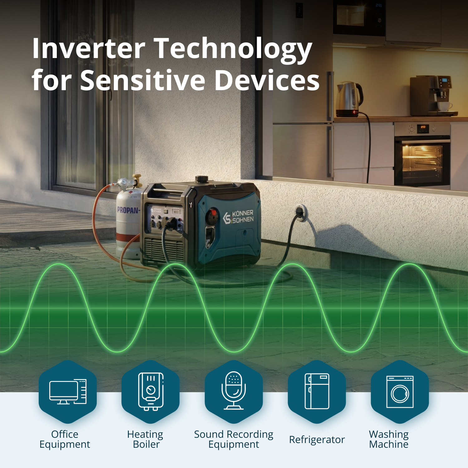 LPG/gasoline inverter generator KS 4000iEG S