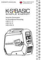 Invertora ģenerators skaņu izolējošā korpusā KSB 21i S, KSB 30i S, KSB 40iE S