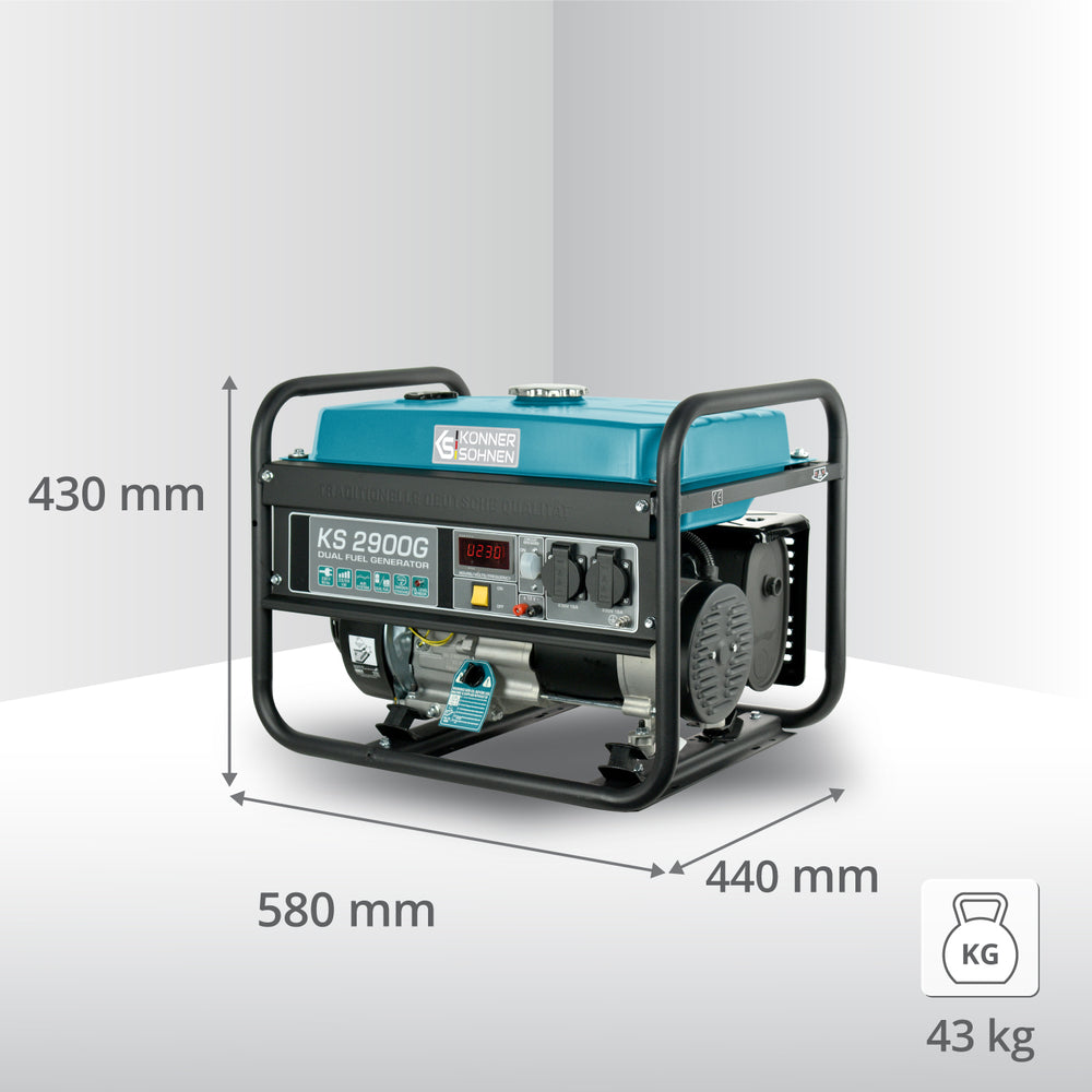 Generator benzynowo-gazowy „Könner & Söhnen” KS 2900G