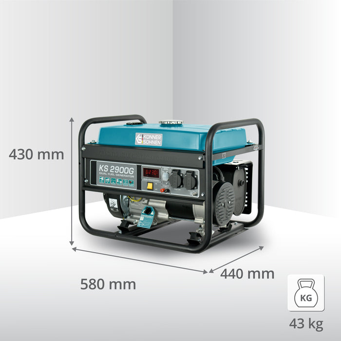 Generator benzynowo-gazowy „Könner & Söhnen” KS 2900G