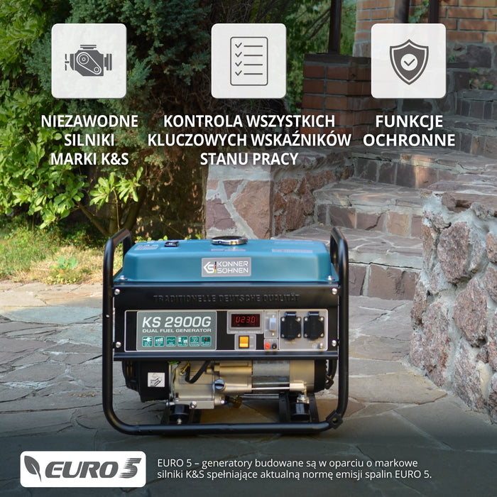 Generator benzynowo-gazowy „Könner & Söhnen” KS 2900G