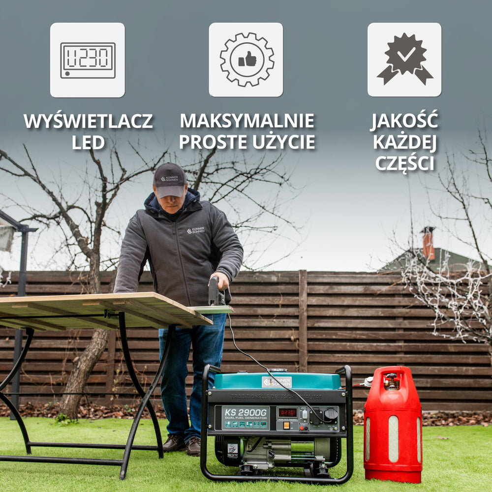 Generator benzynowo-gazowy „Könner & Söhnen” KS 2900G