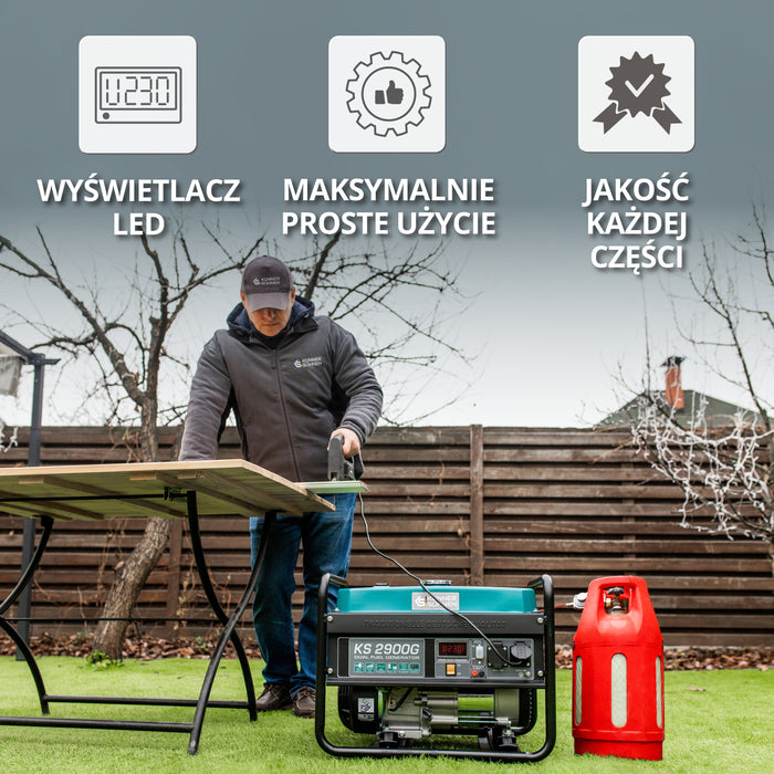 Generator benzynowo-gazowy „Könner & Söhnen” KS 2900G