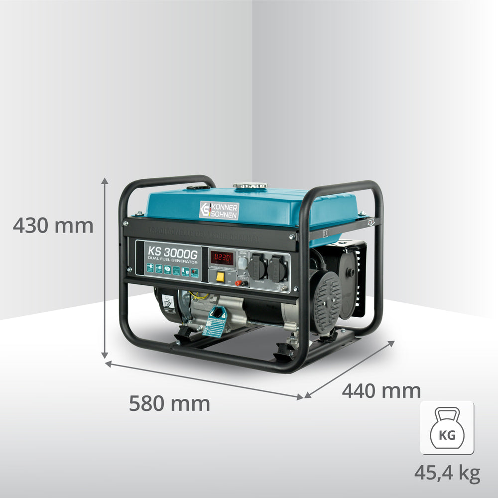 LPG/Gasoline Generator "Könner & Söhnen" KS 3000G