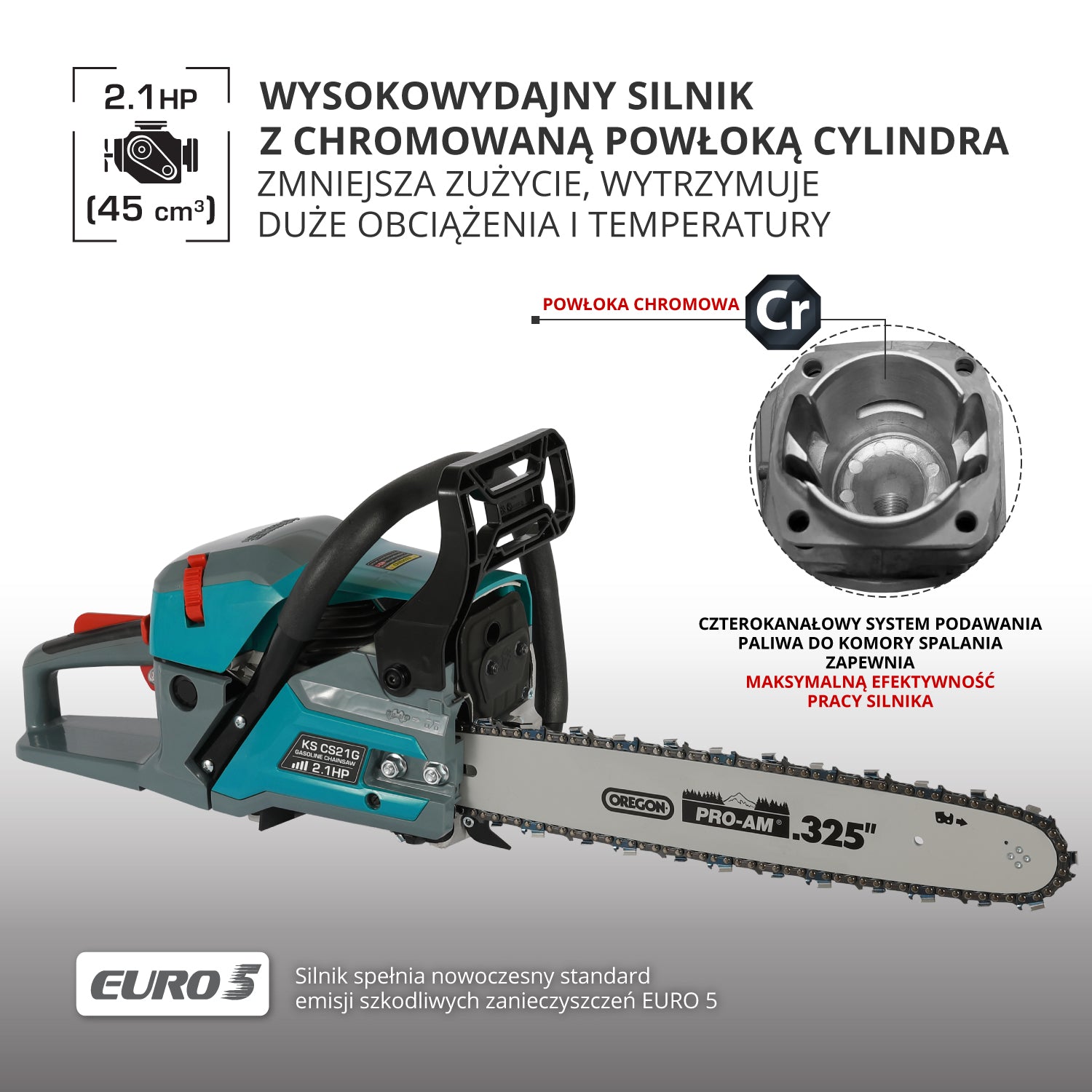 Benzininis grandininis pjūklas KS CS21G-16-1