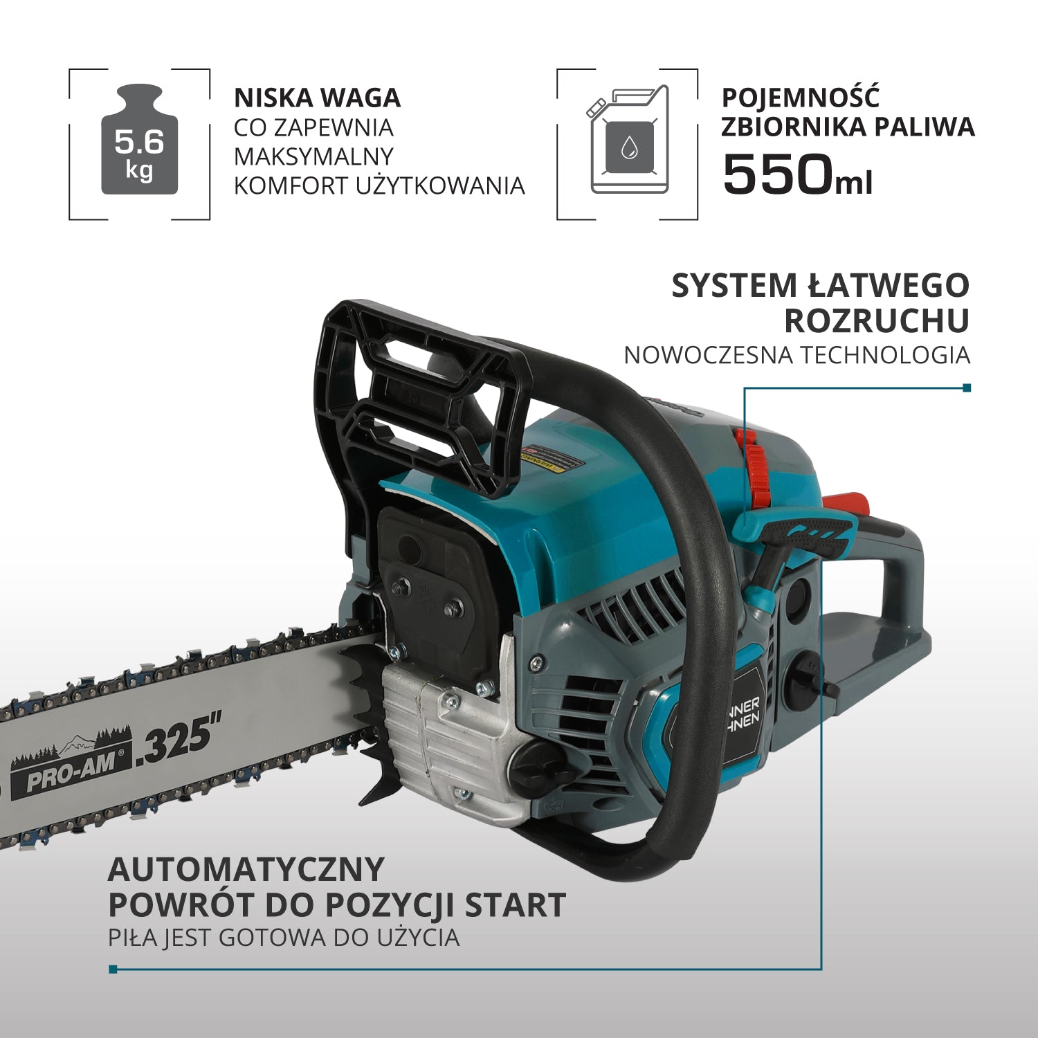 Benzininis grandininis pjūklas KS CS21G-16-1