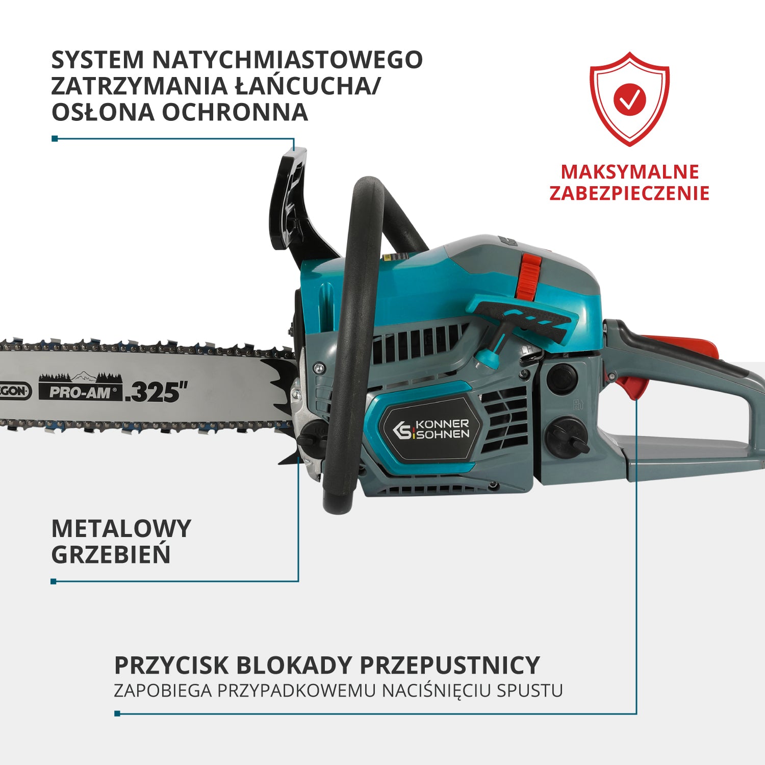 Benzininis grandininis pjūklas KS CS21G-16-1