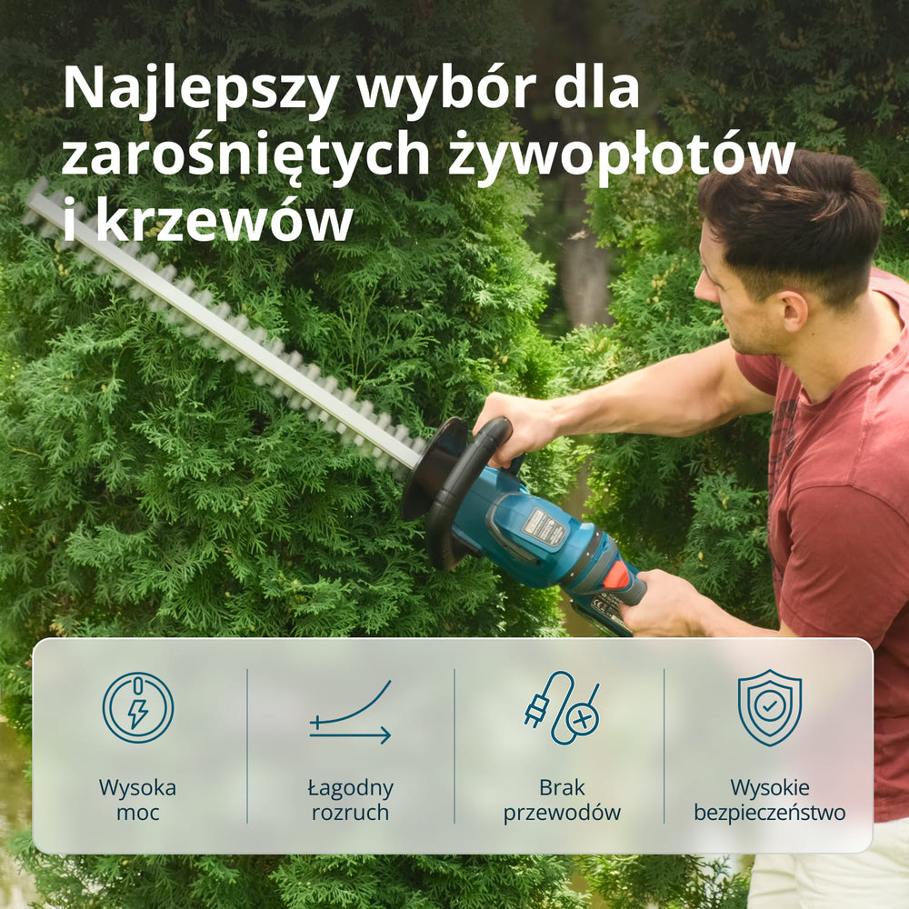 Akumulatorowe nożyce do żywopłotu KS HT-20V