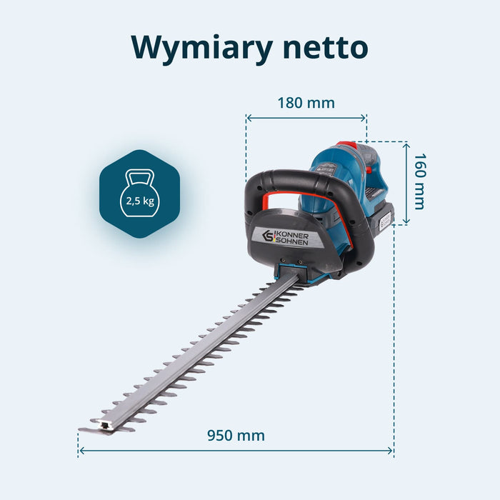 Akumulatorowe nożyce do żywopłotu KS HT-20V