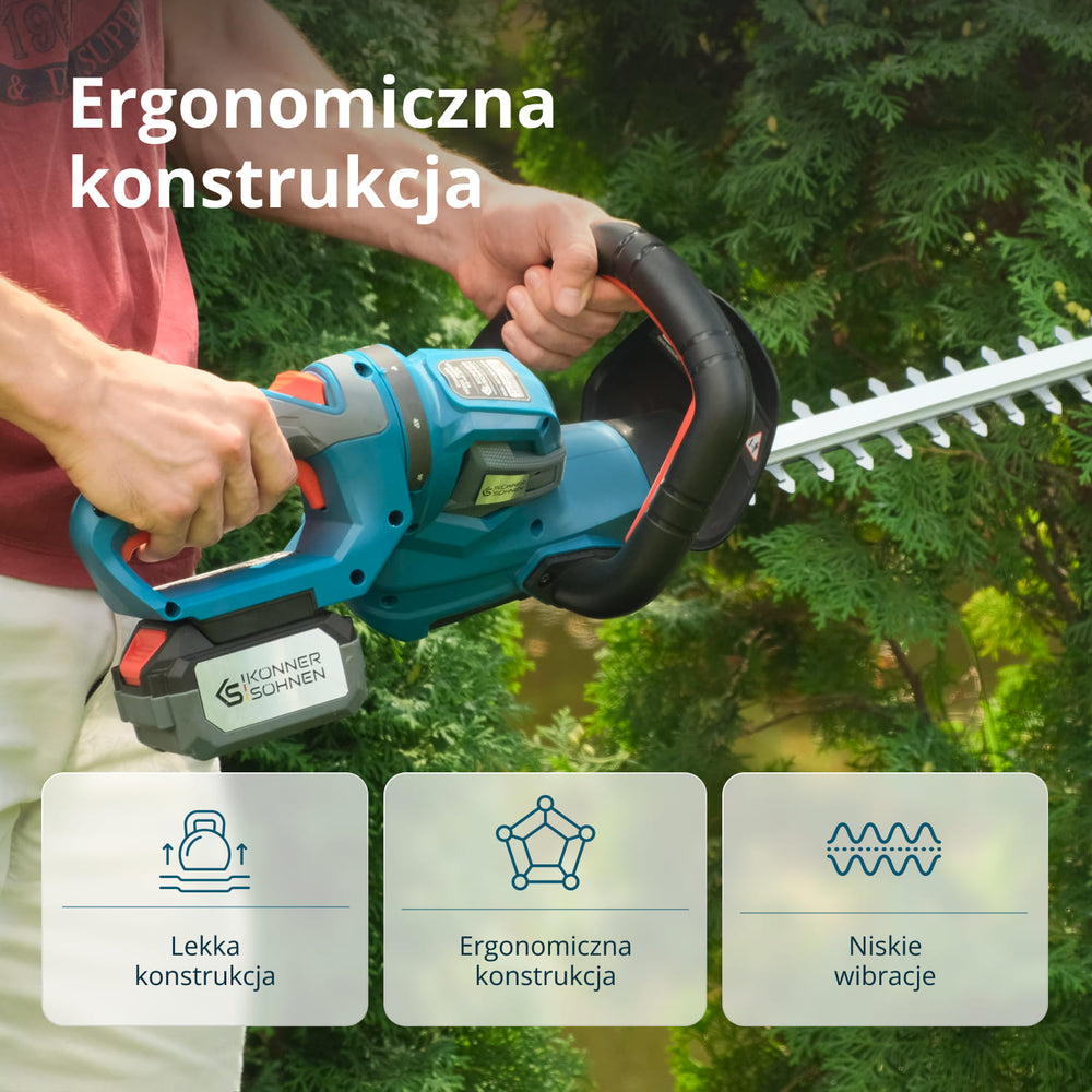 Akumulatorowe nożyce do żywopłotu KS HT-20V