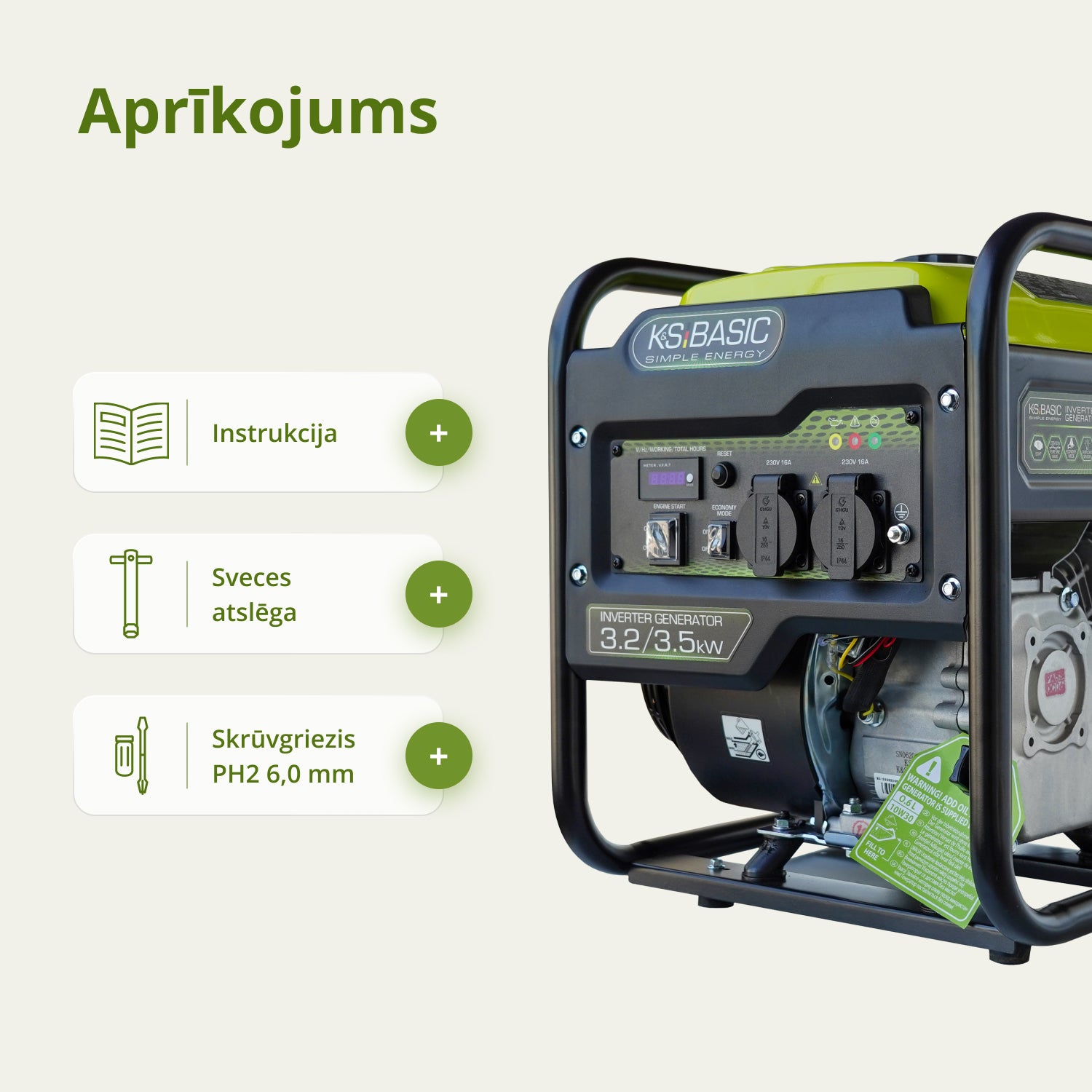 Invertora ģenerators KSB 35i