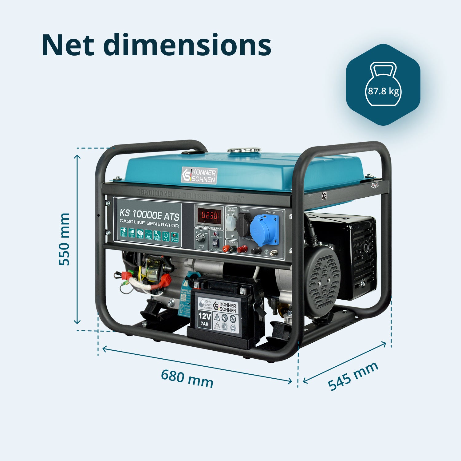 Gasoline generator "Könner & Söhnen" KS 10000E ATS