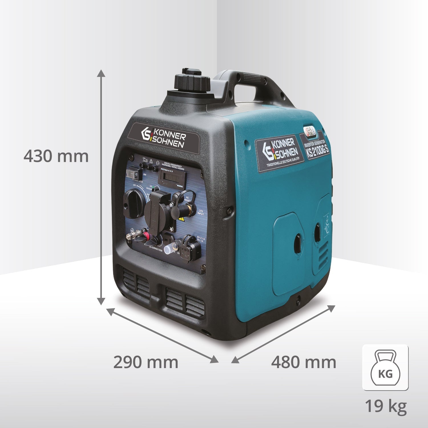 LPG/benzīna invertora ģenerators KS 2100iG S