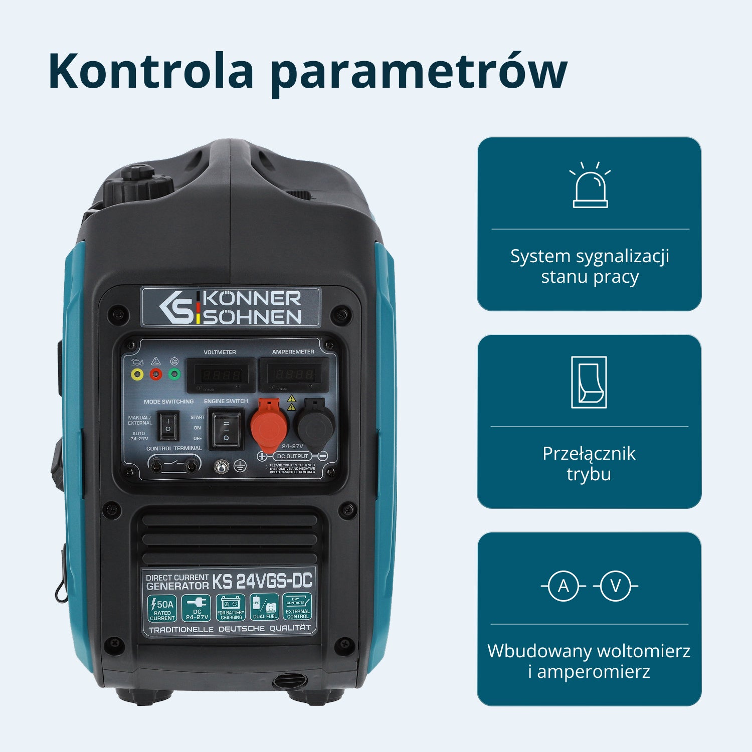 Generator DC z Systemem Dwupaliwowym KS 24VGS-DC
