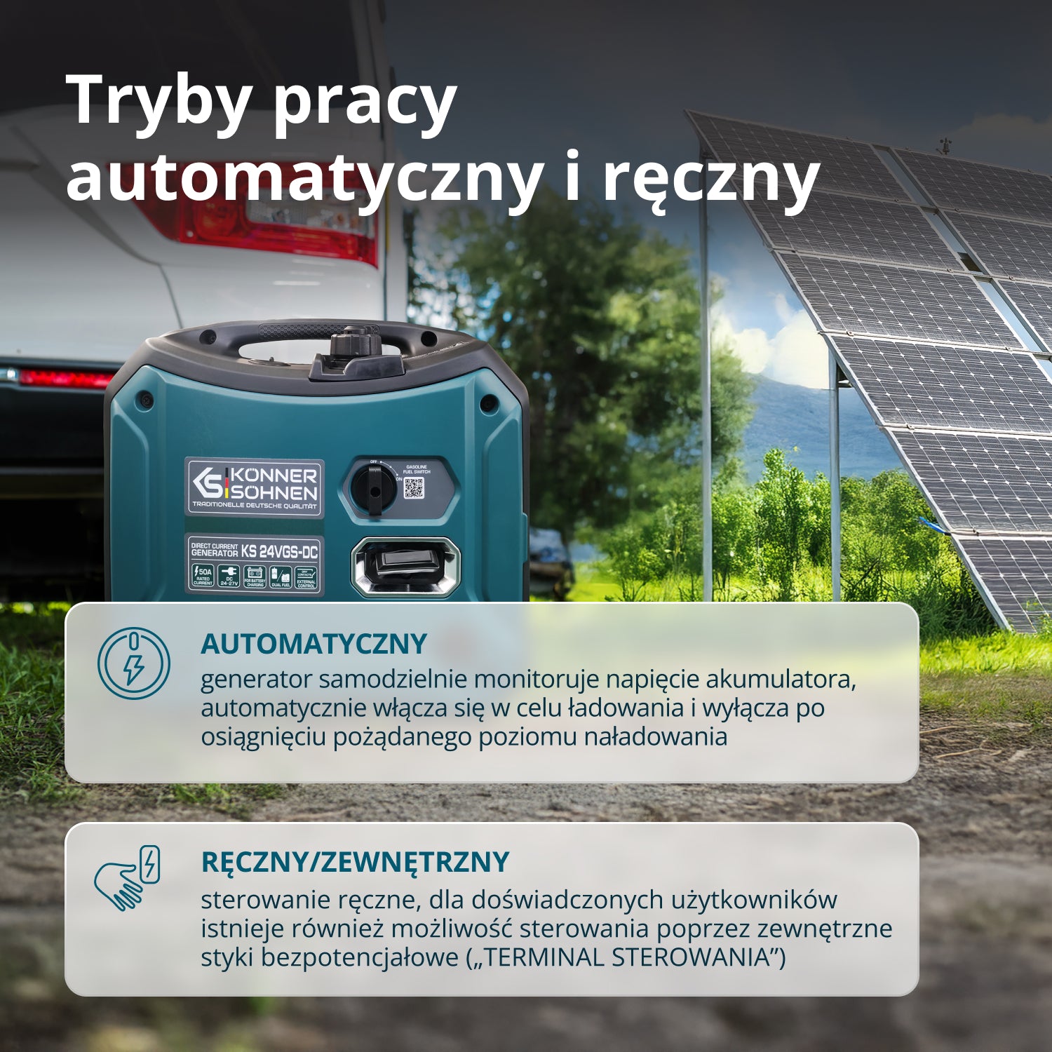 Generator DC z Systemem Dwupaliwowym KS 24VGS-DC