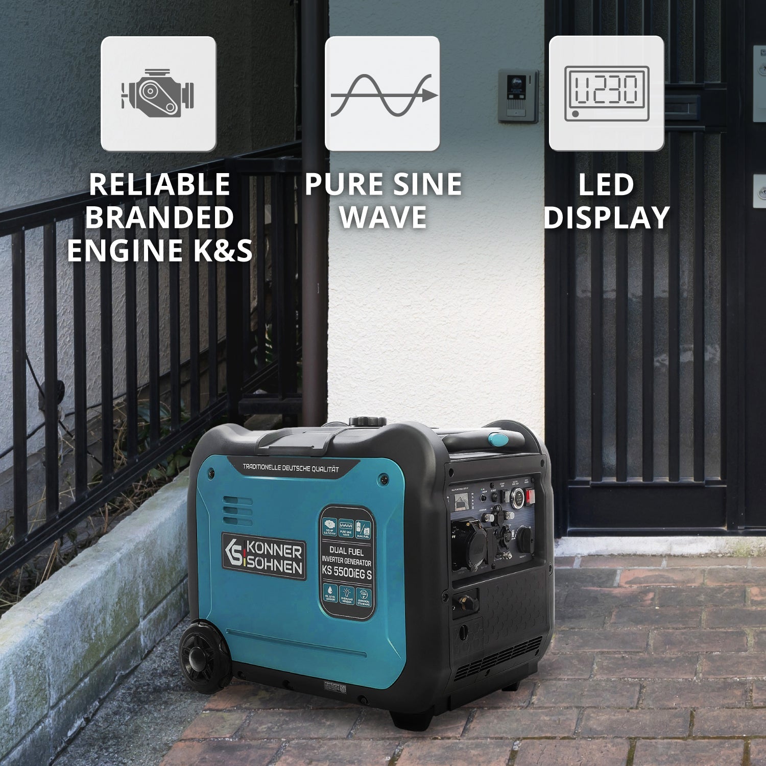 LPG/gasoline inverter generator KS 5500iEG S