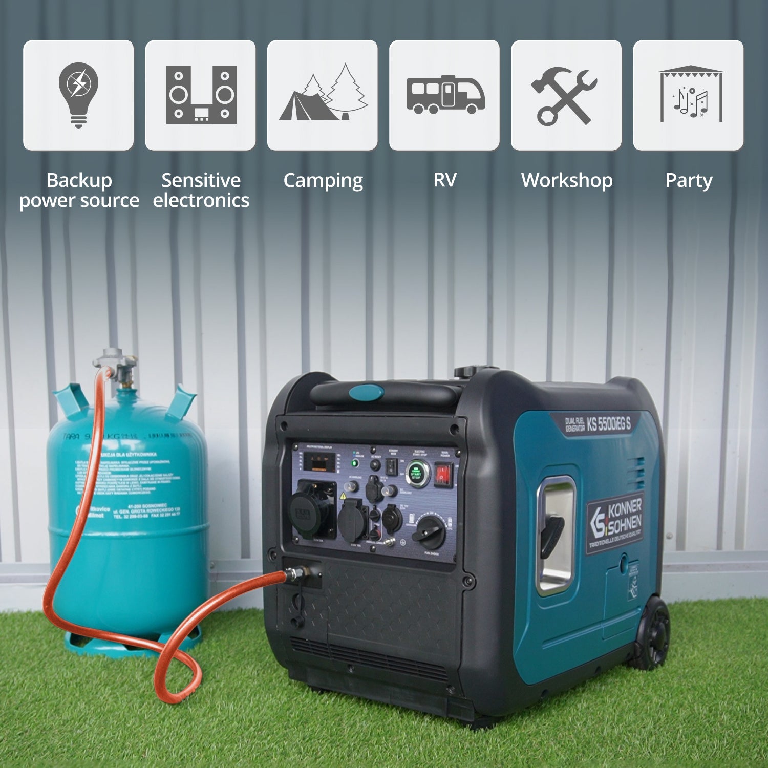 LPG/gasoline inverter generator KS 5500iEG S
