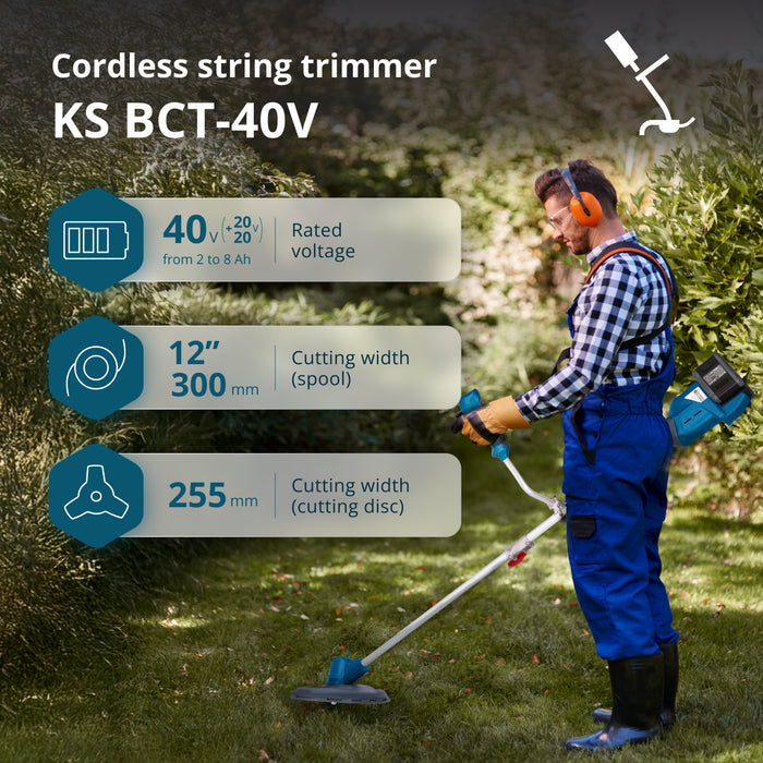Cordless brush cutter & String trimmer KS BCT-40V