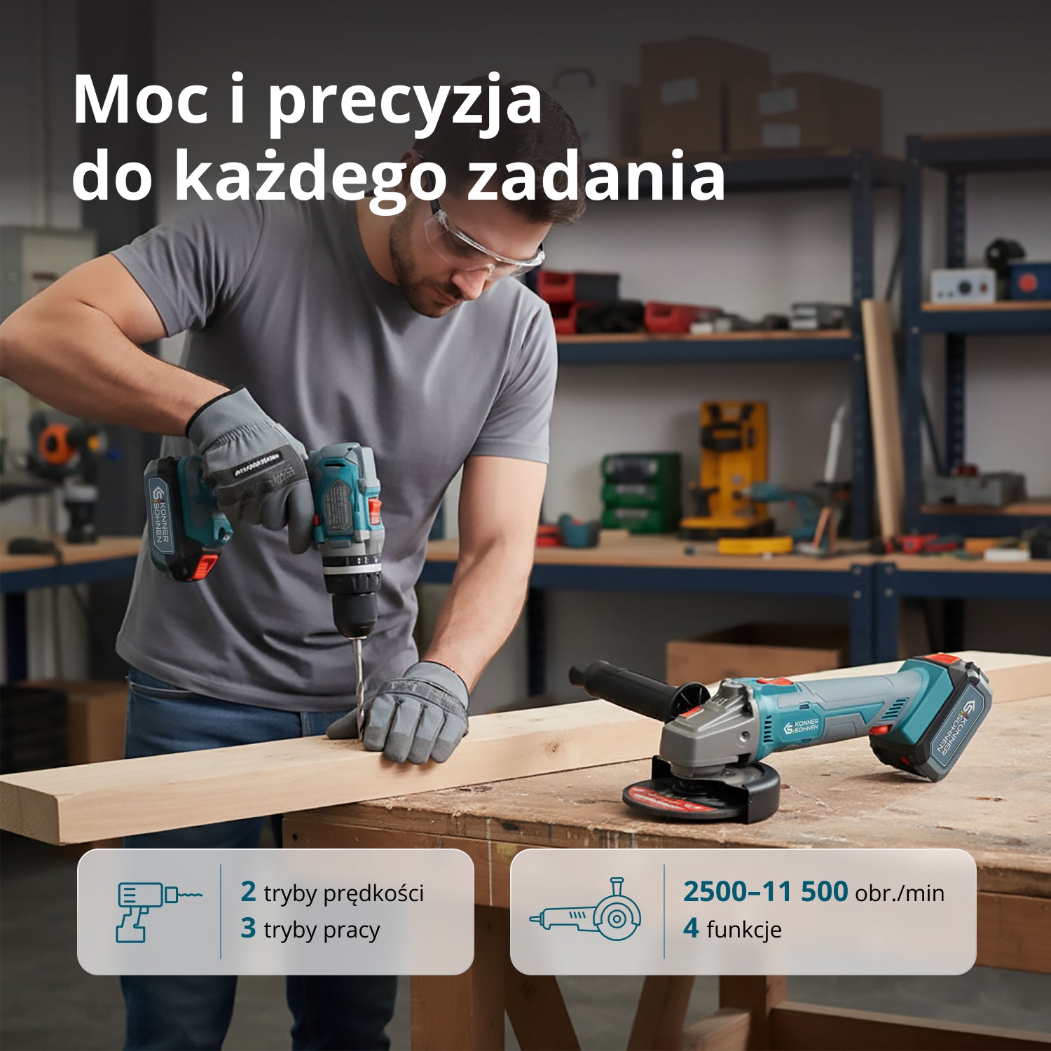 Zestaw Mistrzowski Bezprzewodowy KS IDAGB 20V SET 1