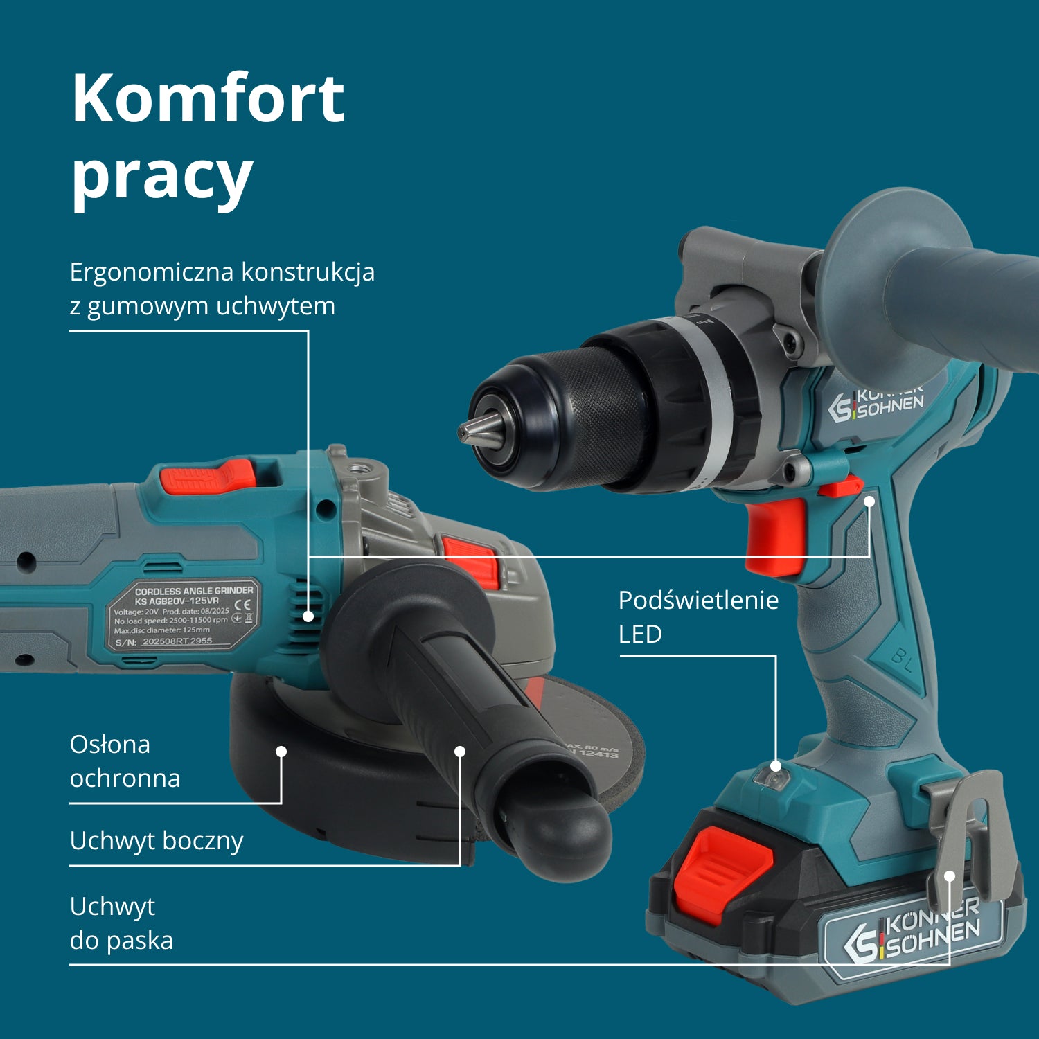 Zestaw Mistrzowski Bezprzewodowy KS IDAGB 20V SET 1