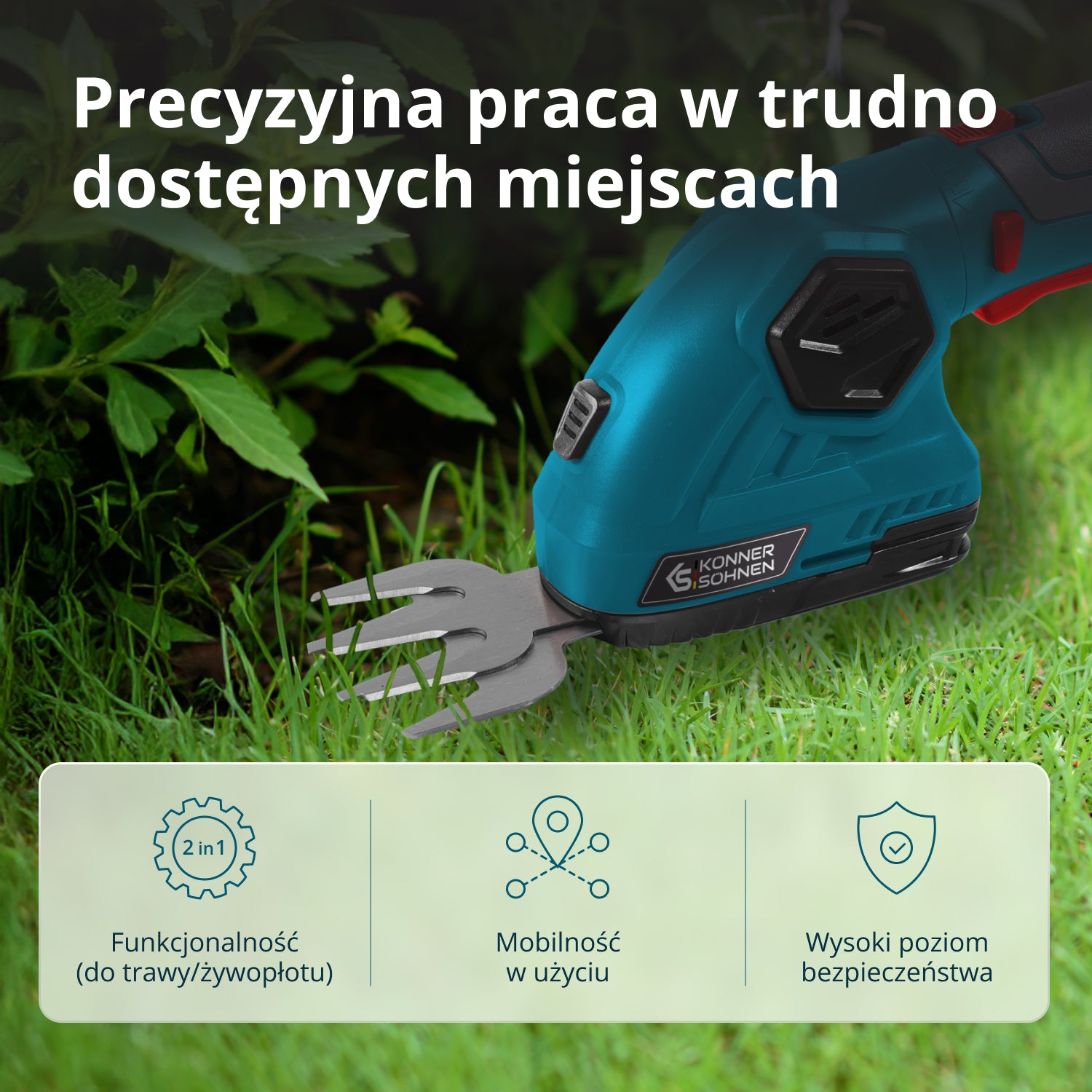 Nożyce akumulatorowe do trawy i żywopłotu KS SHT-8V