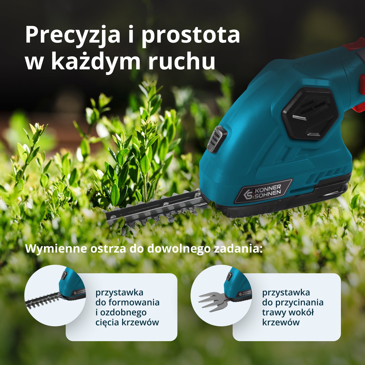 Nożyce akumulatorowe do trawy i żywopłotu KS SHT-8V