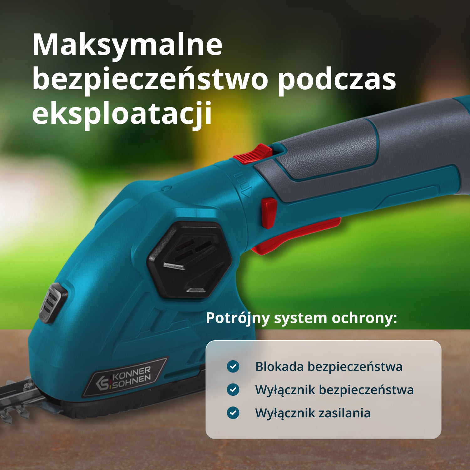Nożyce akumulatorowe do trawy i żywopłotu KS SHT-8V