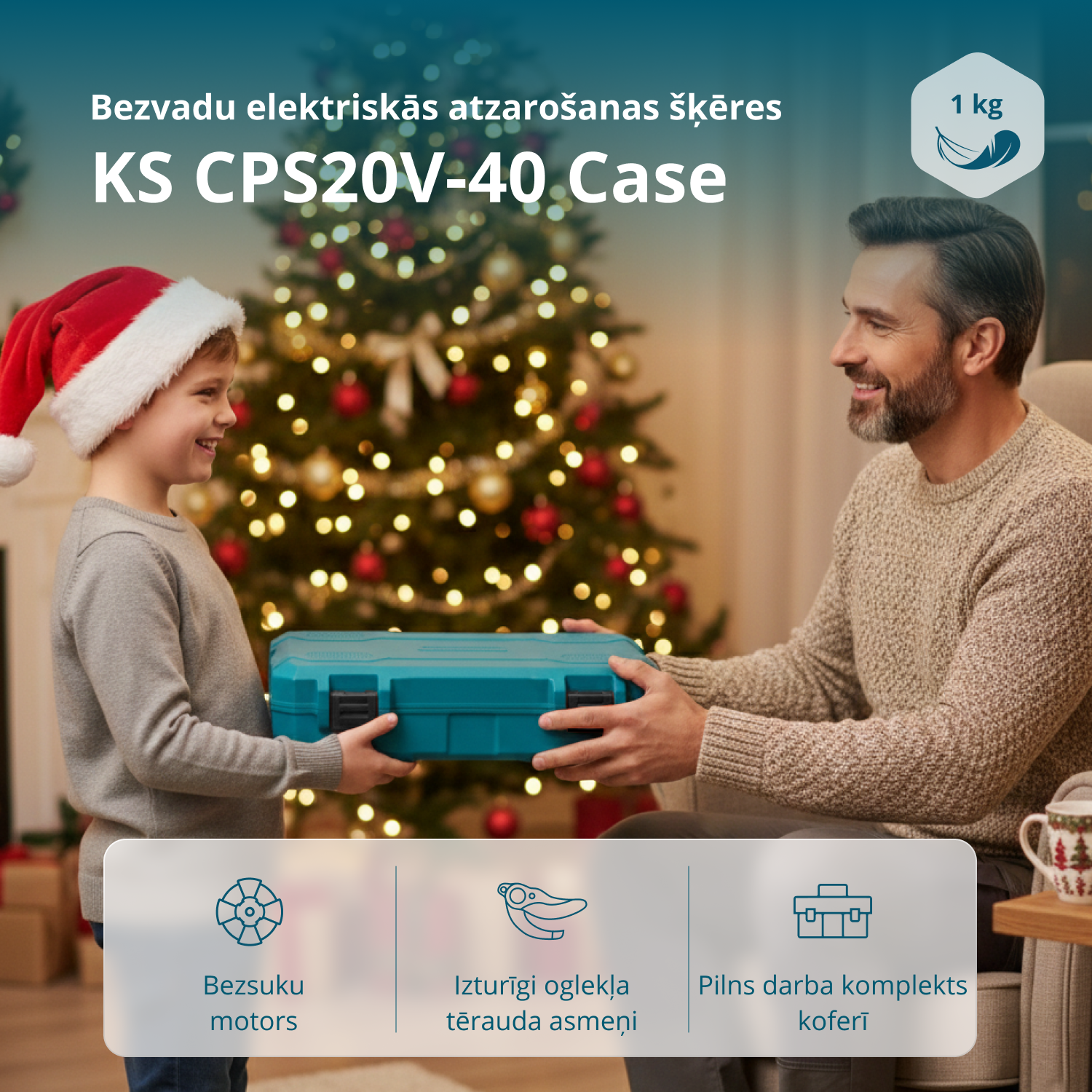 Bezvadu Elektriskās Atzarošanas Šķēres KS CPS20V-40 Case