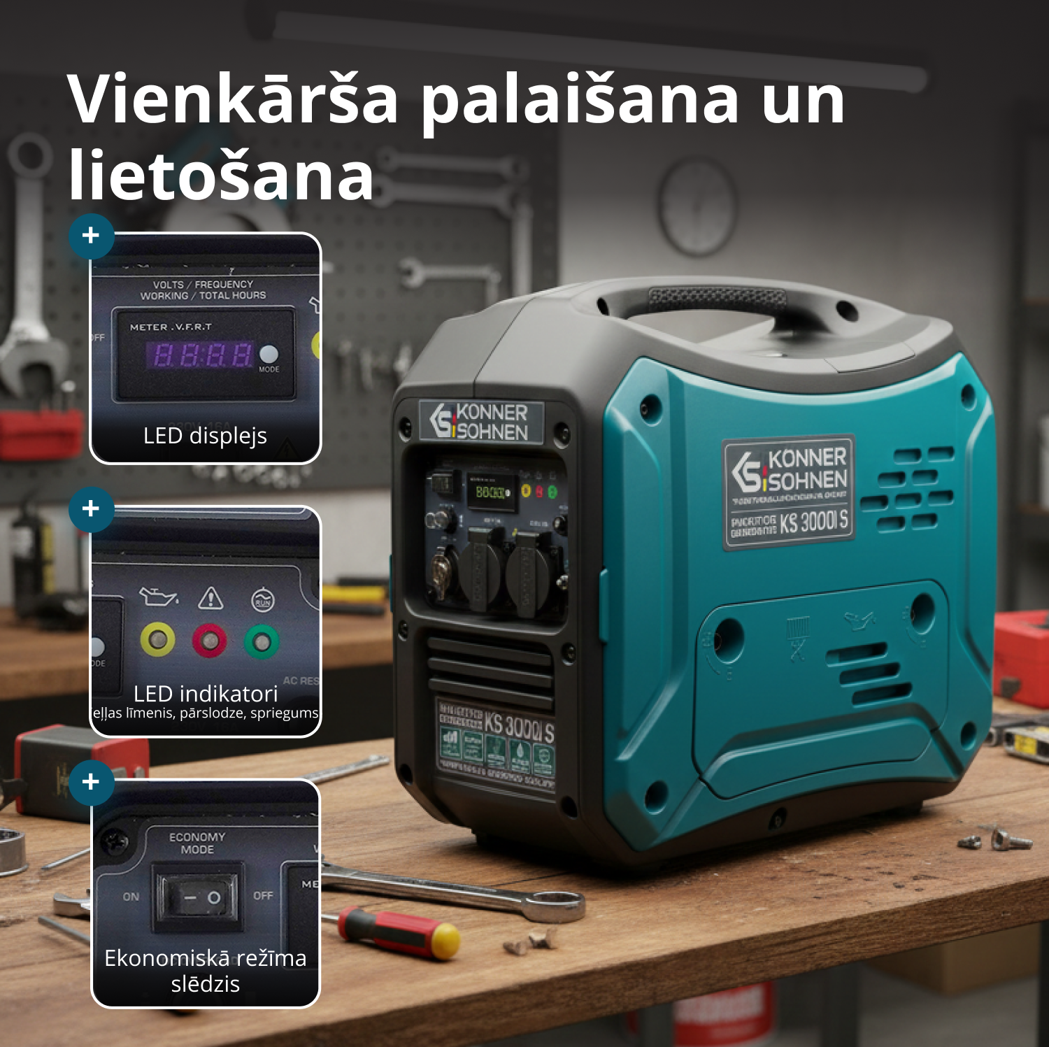 Invertora ģenerators KS 3000i S