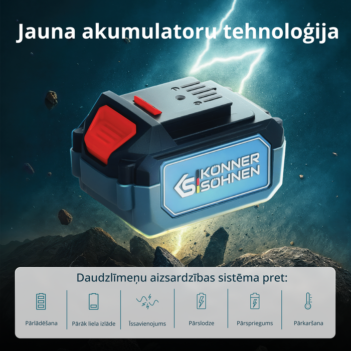 Bezvadu elektriskās atzarošanas šķēres KS CPS20V-32
