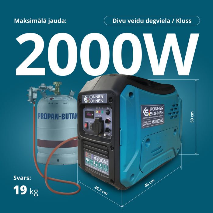 LPG/benzīna invertora ģenerators KS 2000iG S