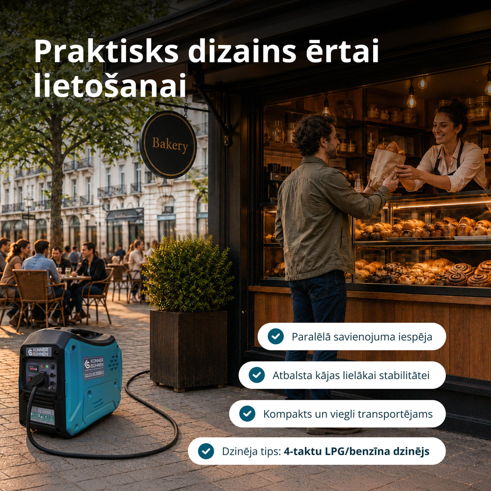LPG/benzīna invertora ģenerators KS 2000iG S