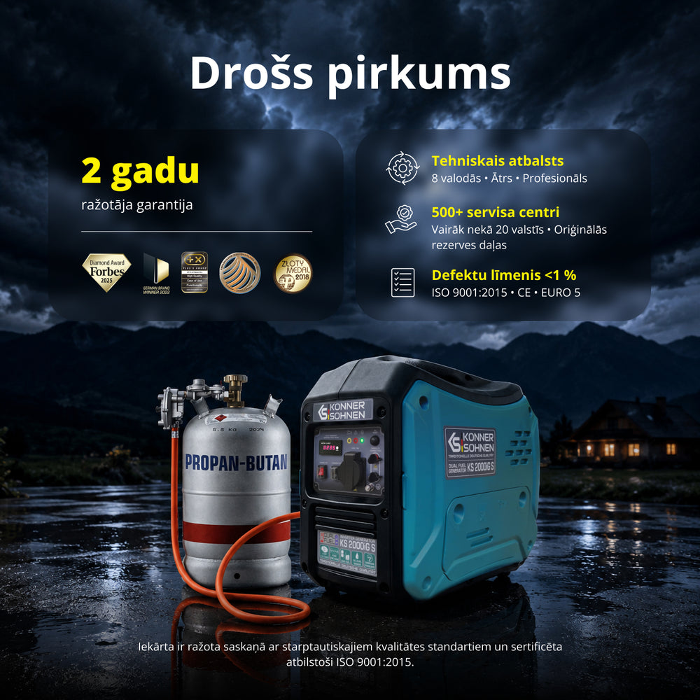 LPG/benzīna invertora ģenerators KS 2000iG S