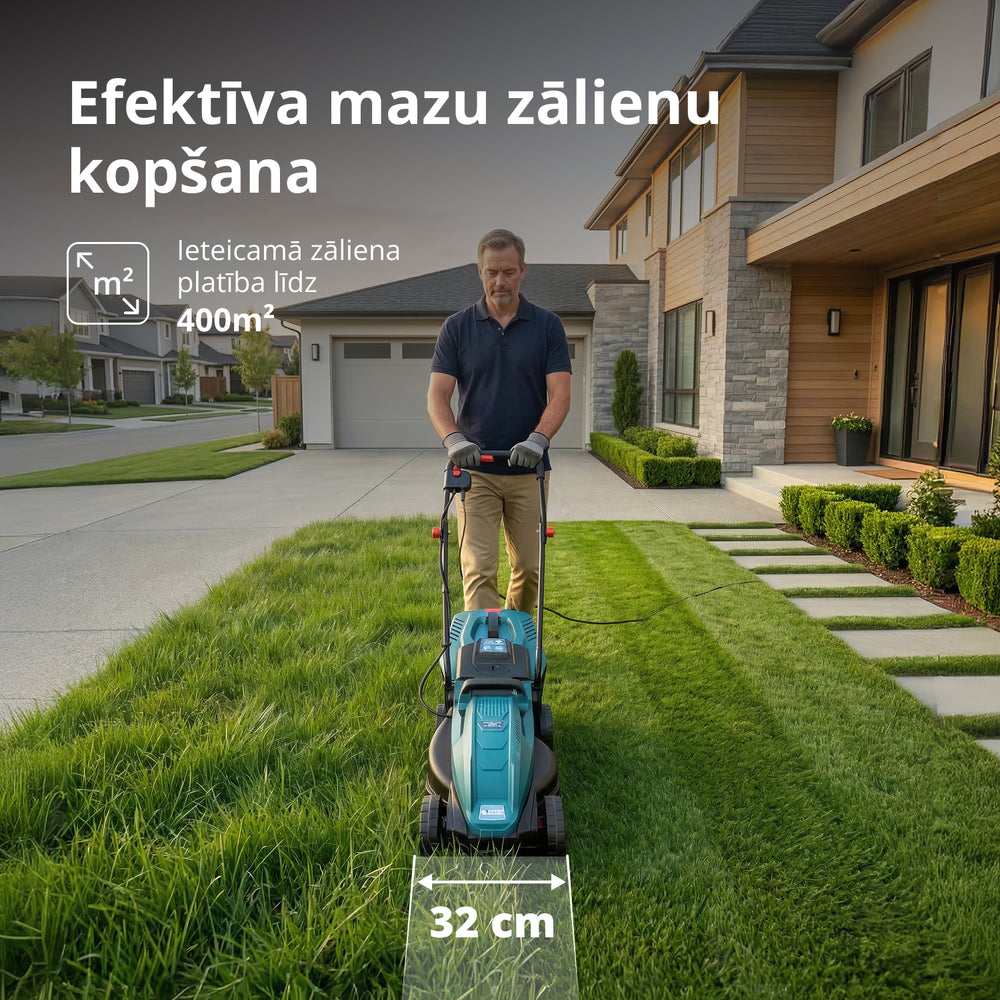 Elektriskā zāles pļaujmašīna KS 32LM12-BL