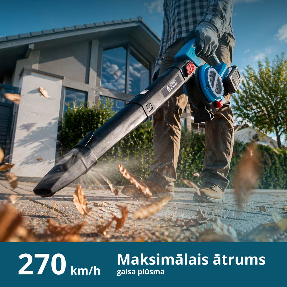 Bezvadu dārza putekļsūcējs-pūtējs KS LBV-40V