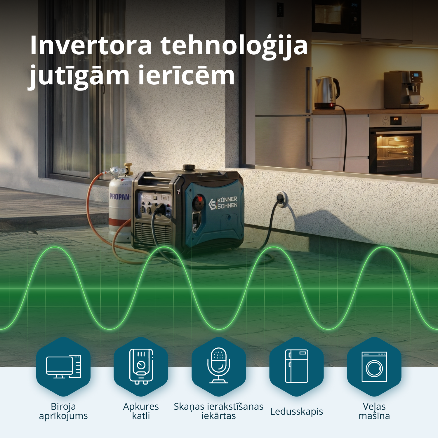 LPG/benzīna invertora ģenerators KS 4000iEG S