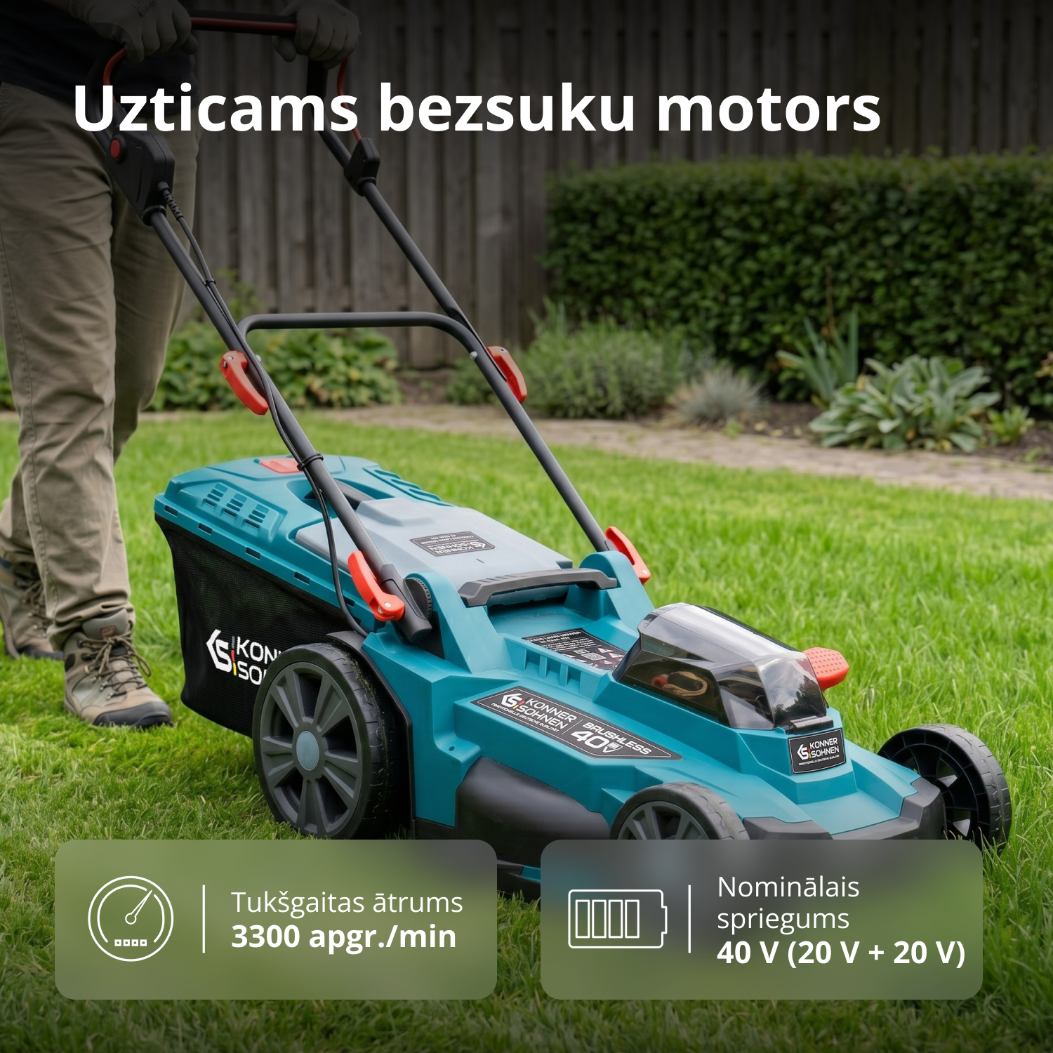 Reklāmas zāliena kopšanas komplekts KS 43LM-BCT40V-SET