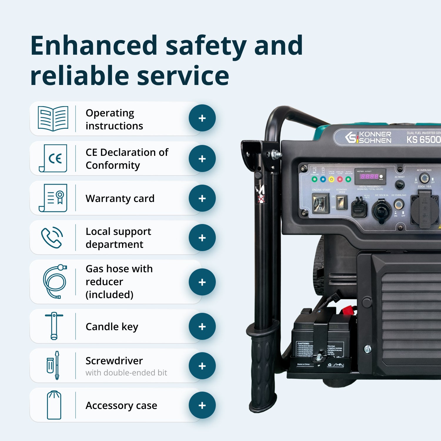 Dual Fuel Inverter Generator KS 6500iEG