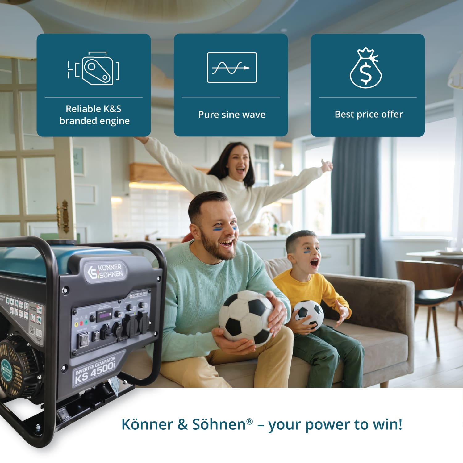 Invertora ģenerators KS 4500i