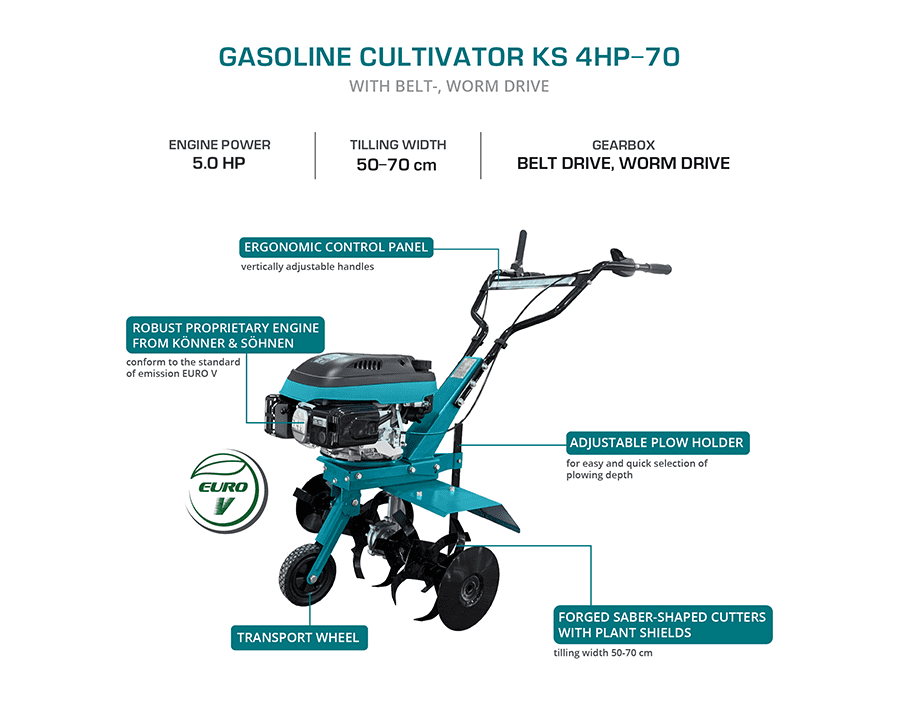 Benzīna kultivators KS 4HP-70